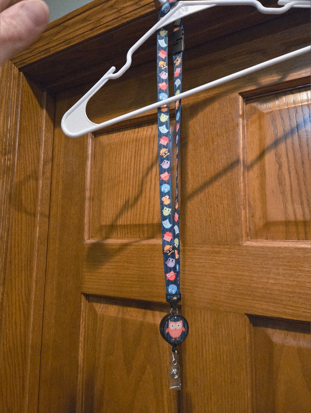 Cute Owl Print Lanyard in Navy Blue